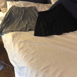 Old Navy skirts; one black and one grey